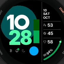 Swell su un piccolo display MIP a colori